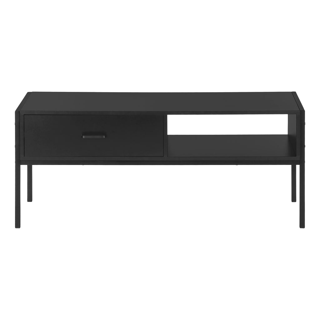 TV STAND - 48""L / BLACK / BLACK METAL