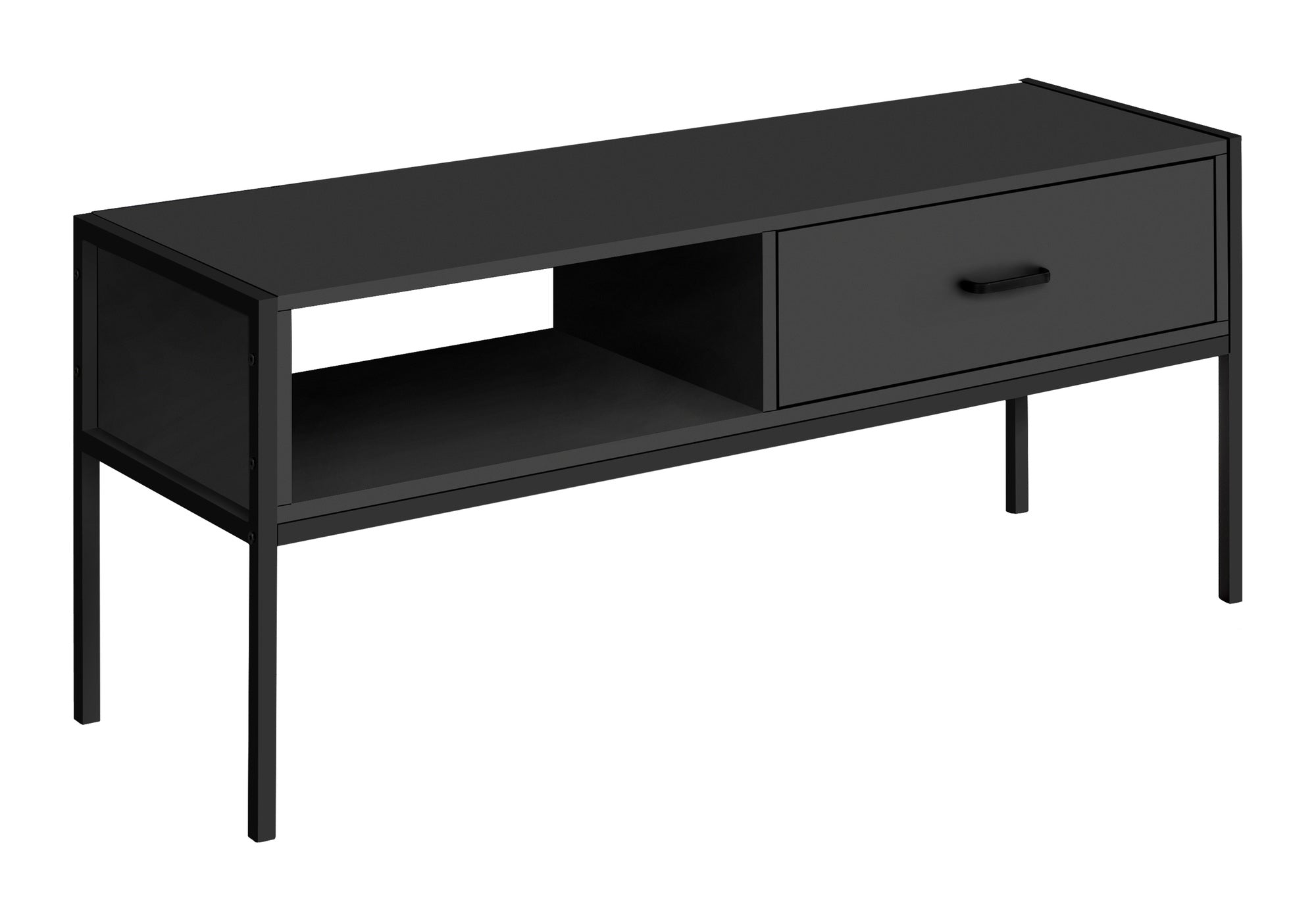 TV STAND - 48""L / BLACK / BLACK METAL