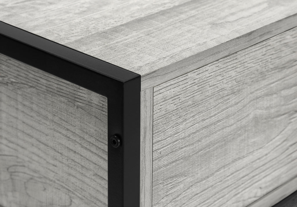 TV STAND - 48""L / GREY / BLACK METAL