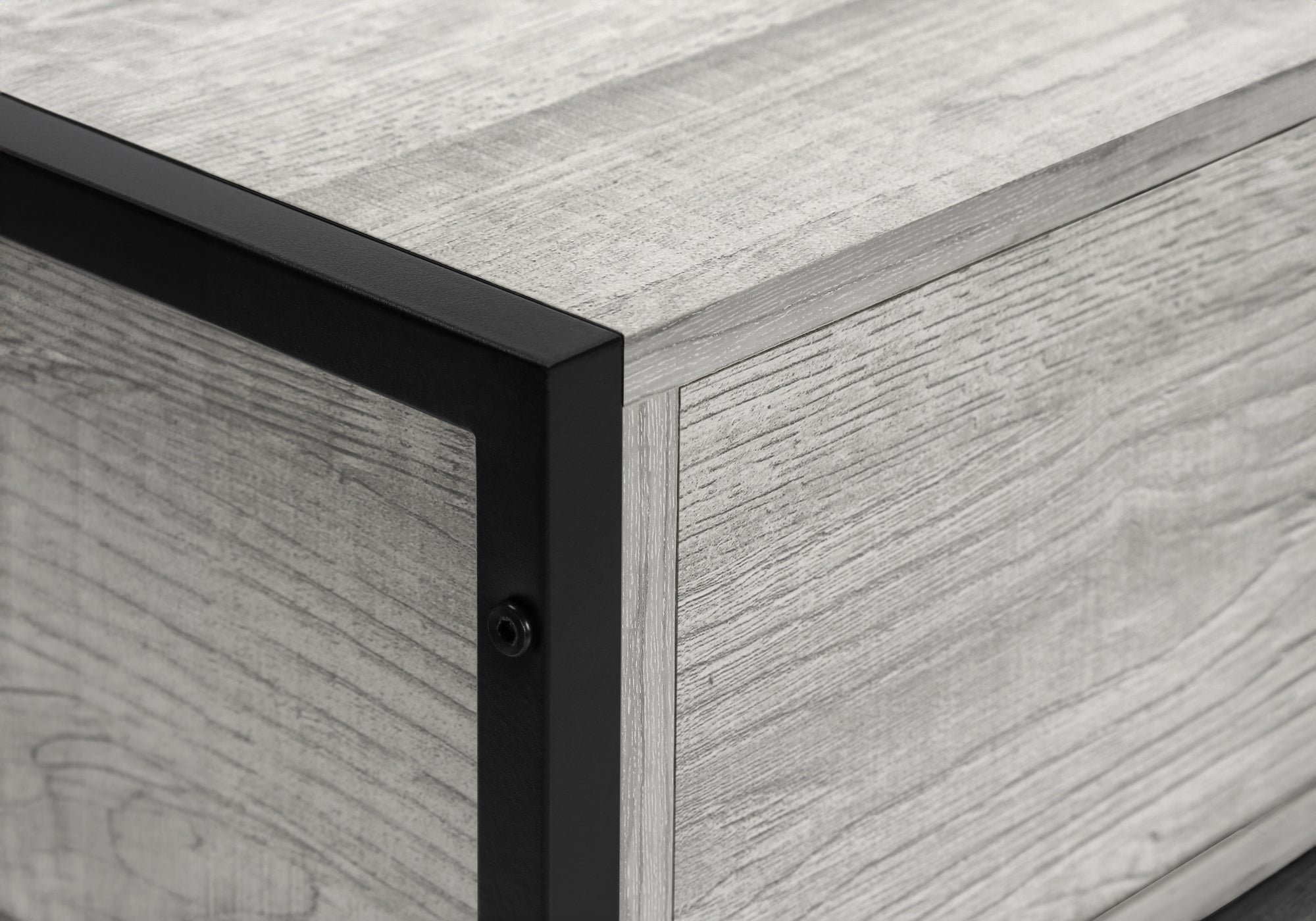 TV STAND - 48""L / GREY / BLACK METAL