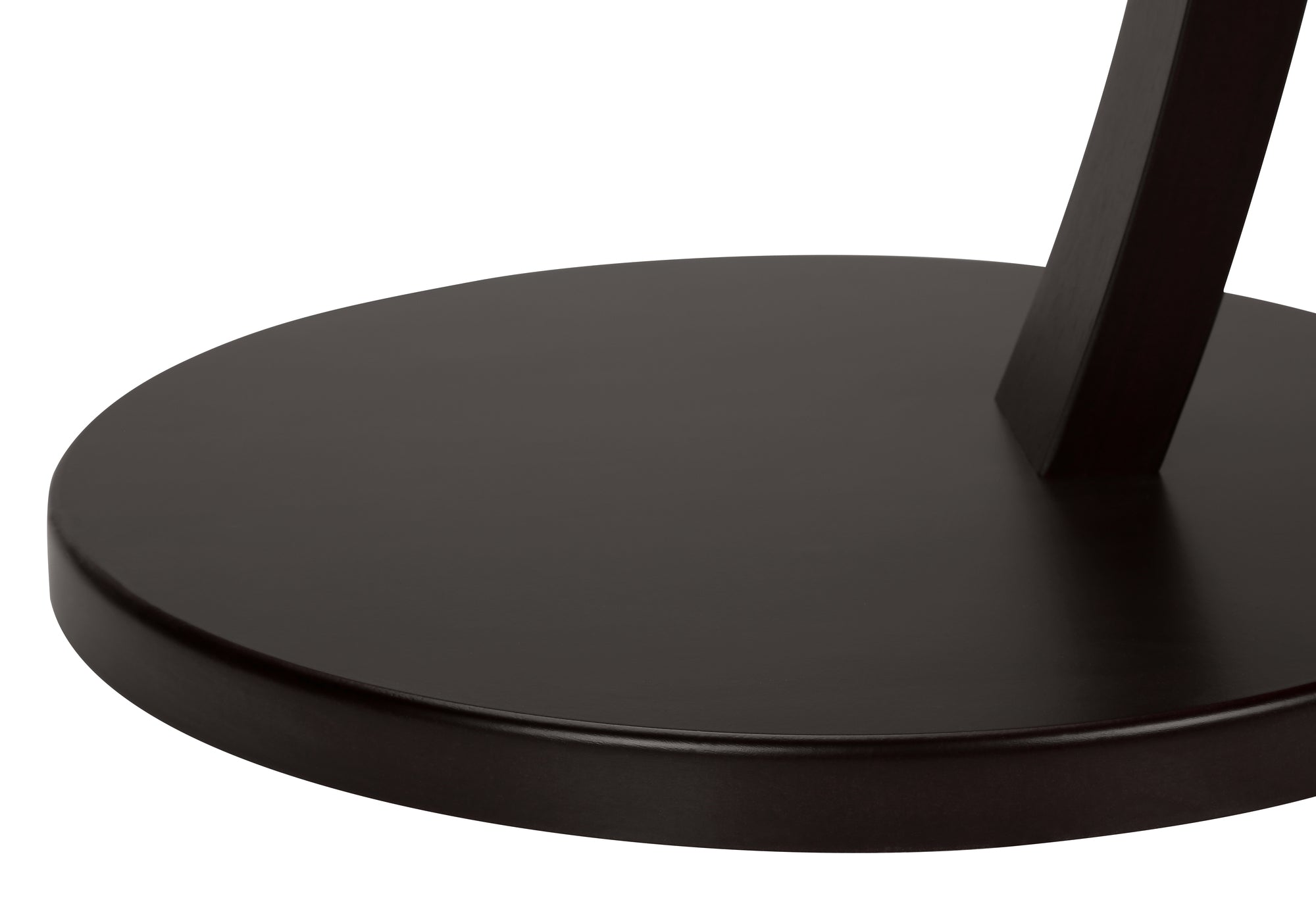 ACCENT TABLE - ESPRESSO BENTWOOD WITH TEMPERED GLASS