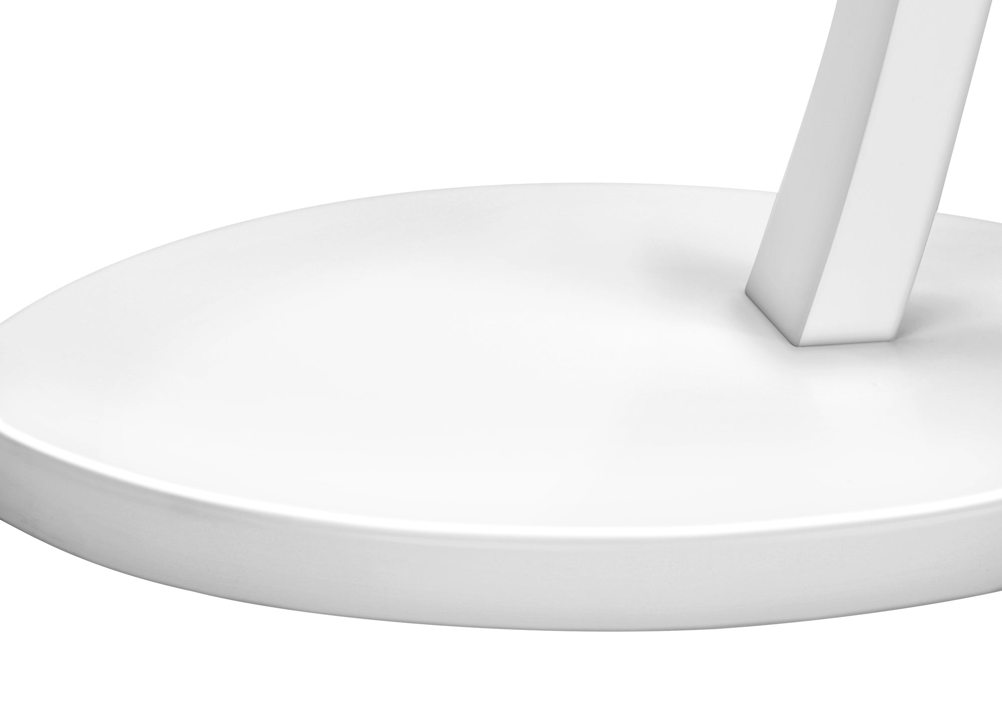 ACCENT TABLE - WHITE BENTWOOD WITH TEMPERED GLASS