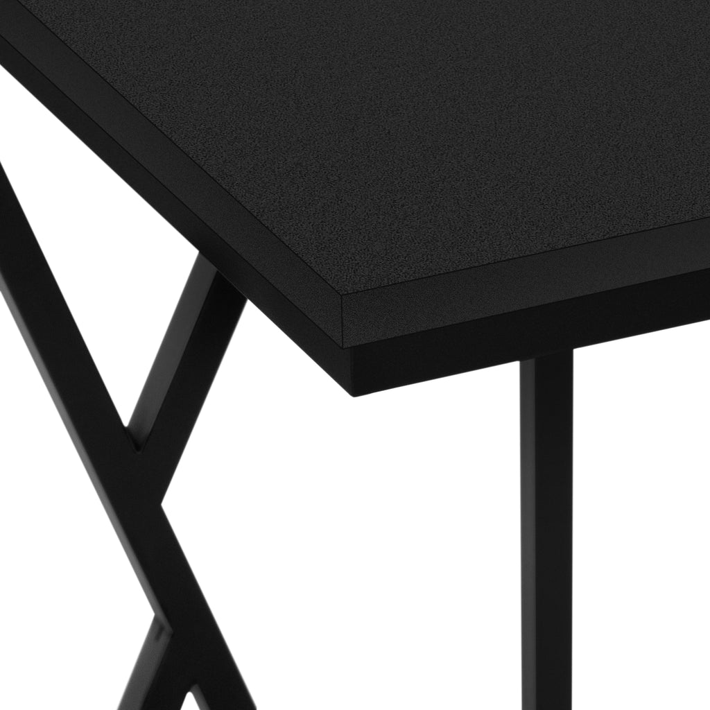 ACCENT TABLE - 25""H / BLACK / BLACK METAL