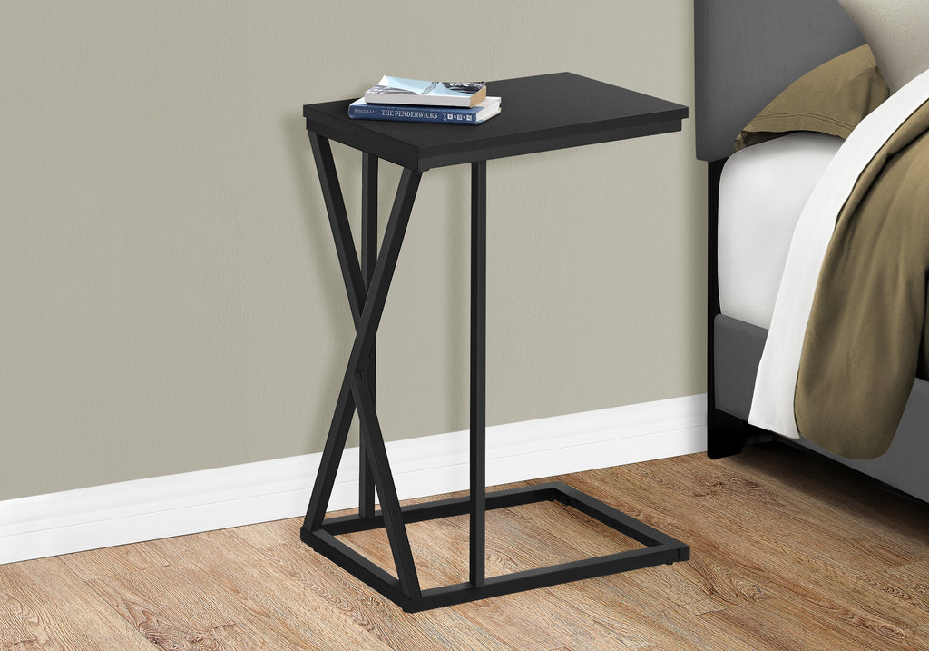 ACCENT TABLE - 25""H / BLACK / BLACK METAL