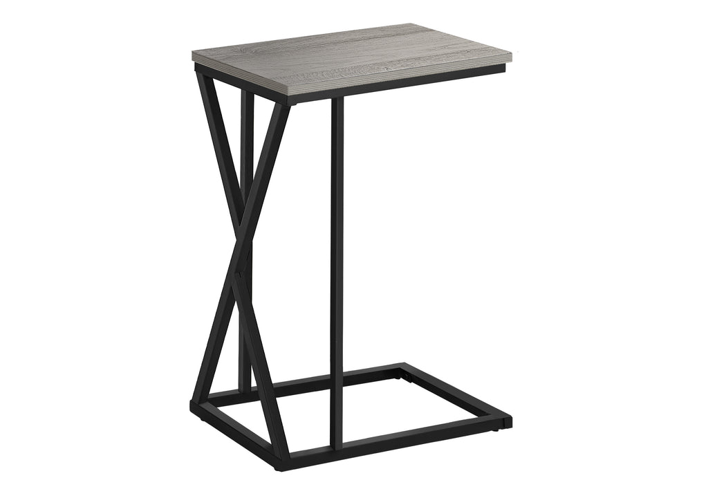 ACCENT TABLE - 25""H / GREY / BLACK METAL