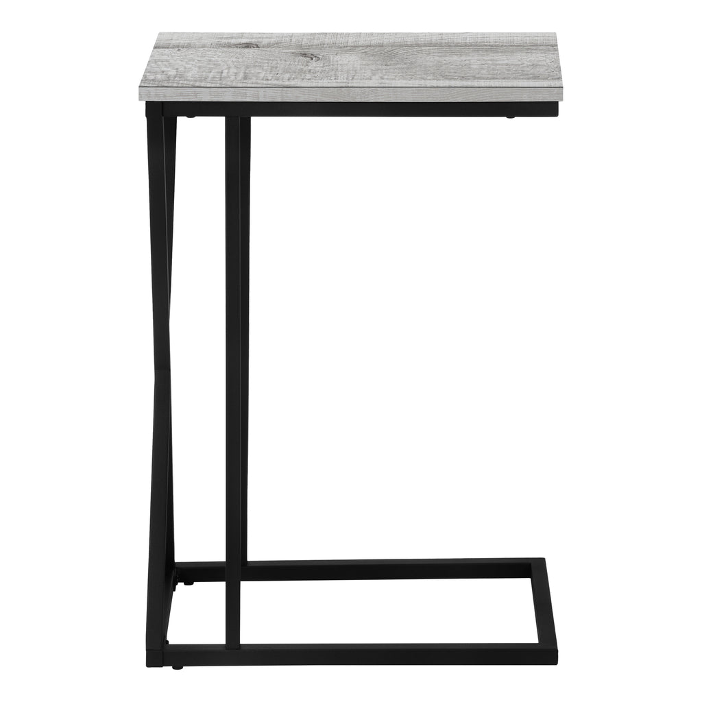 ACCENT TABLE - 25""H / GREY / BLACK METAL