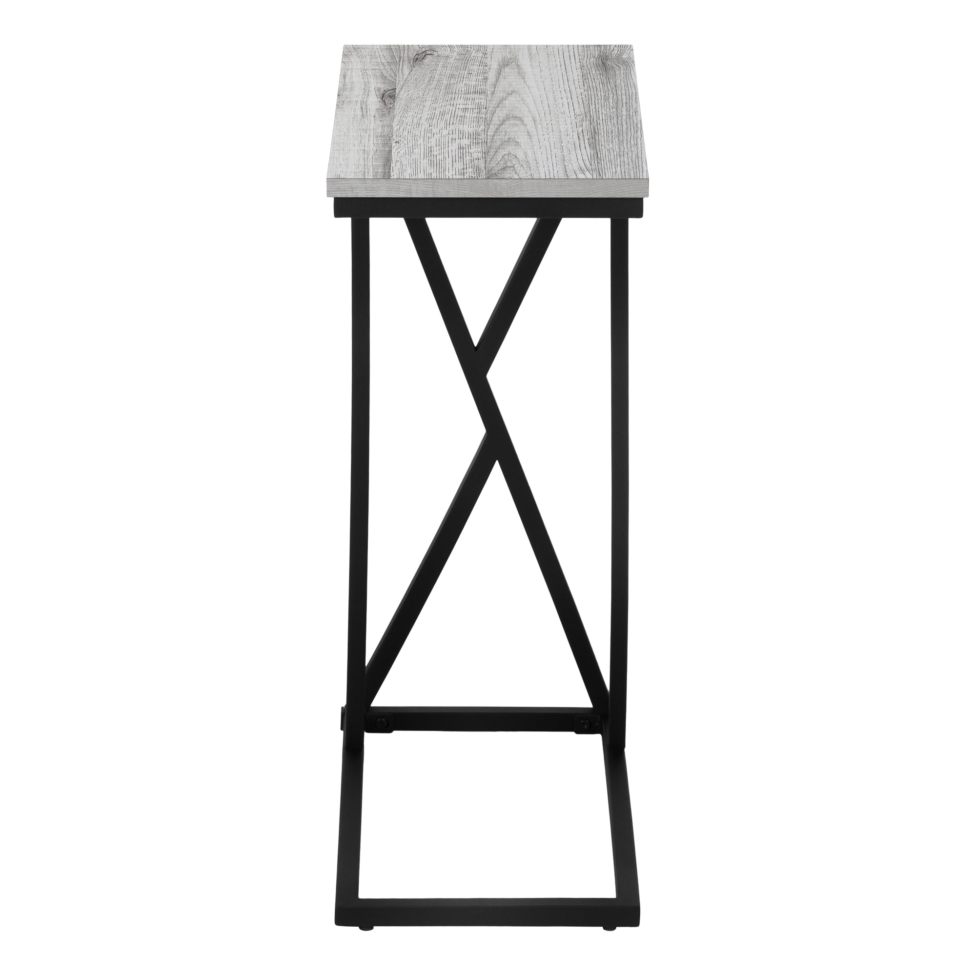 ACCENT TABLE - 25""H / GREY / BLACK METAL