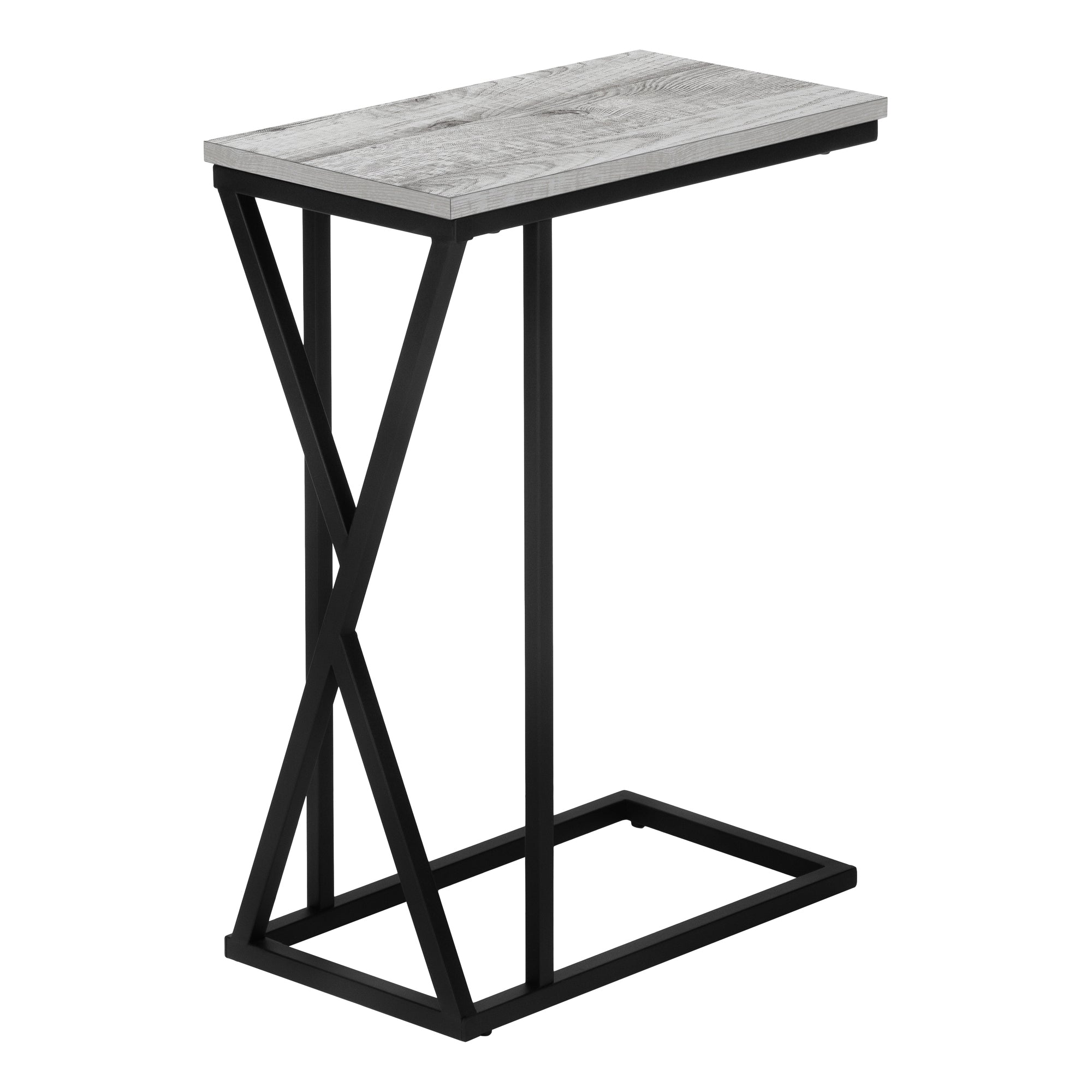 ACCENT TABLE - 25""H / GREY / BLACK METAL