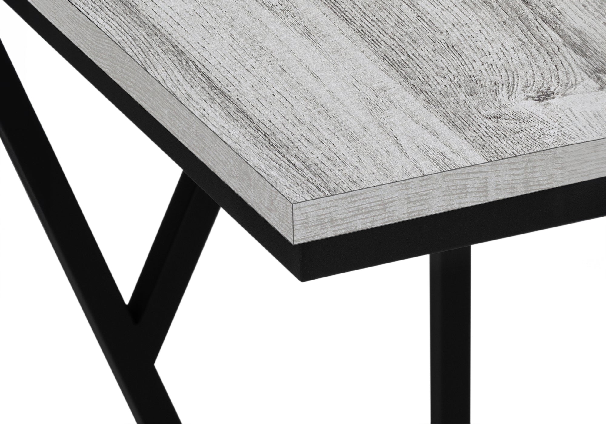 ACCENT TABLE - 25""H / GREY / BLACK METAL