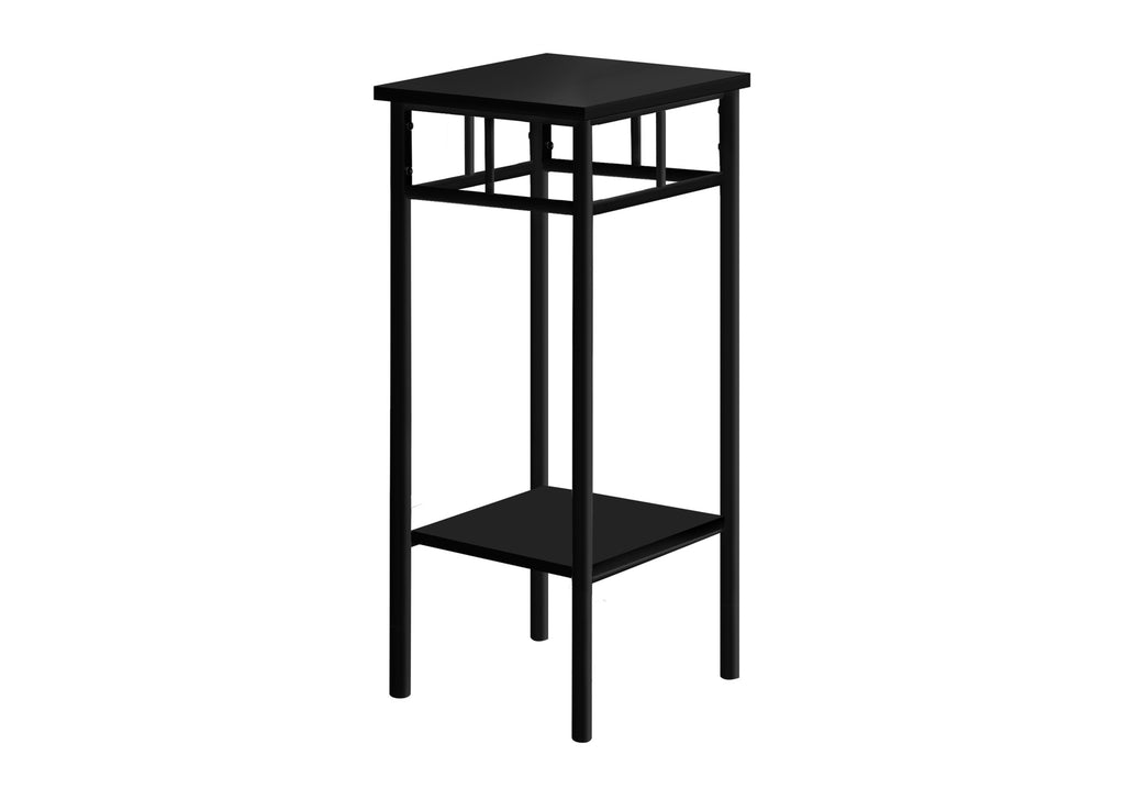 ACCENT TABLE - 28""H / BLACK / BLACK METAL