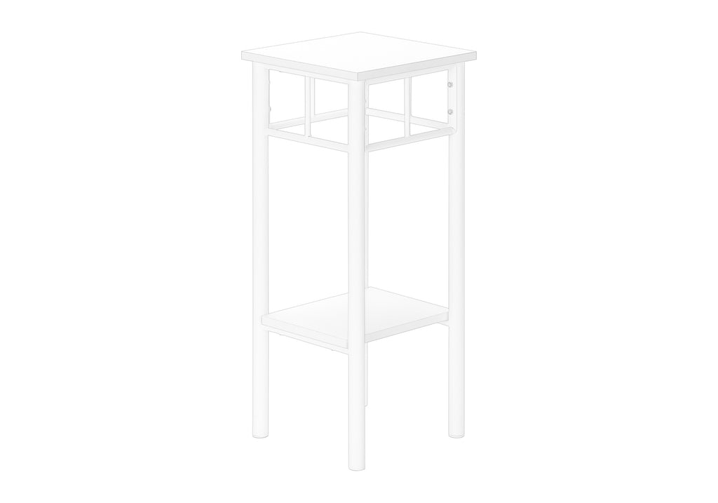 ACCENT TABLE - 28""H / WHITE / WHITE METAL