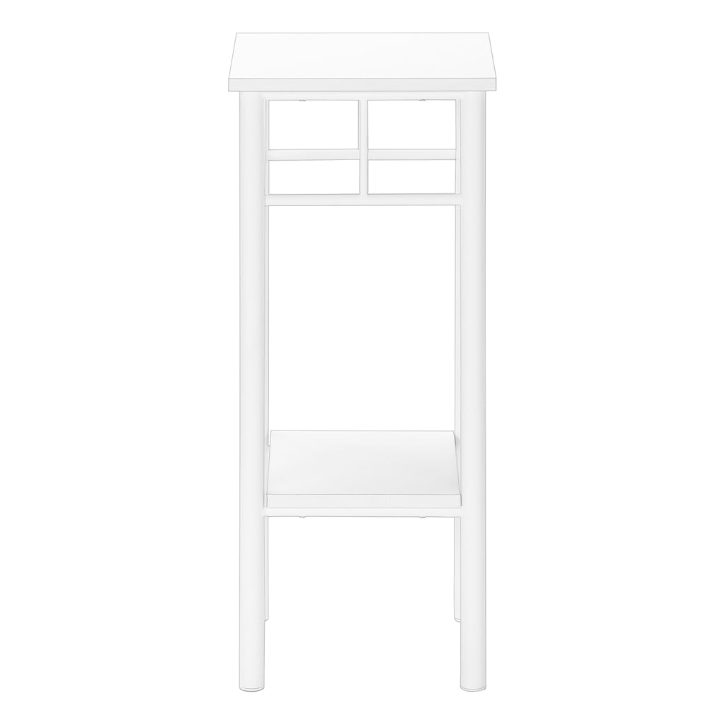 ACCENT TABLE - 28""H / WHITE / WHITE METAL