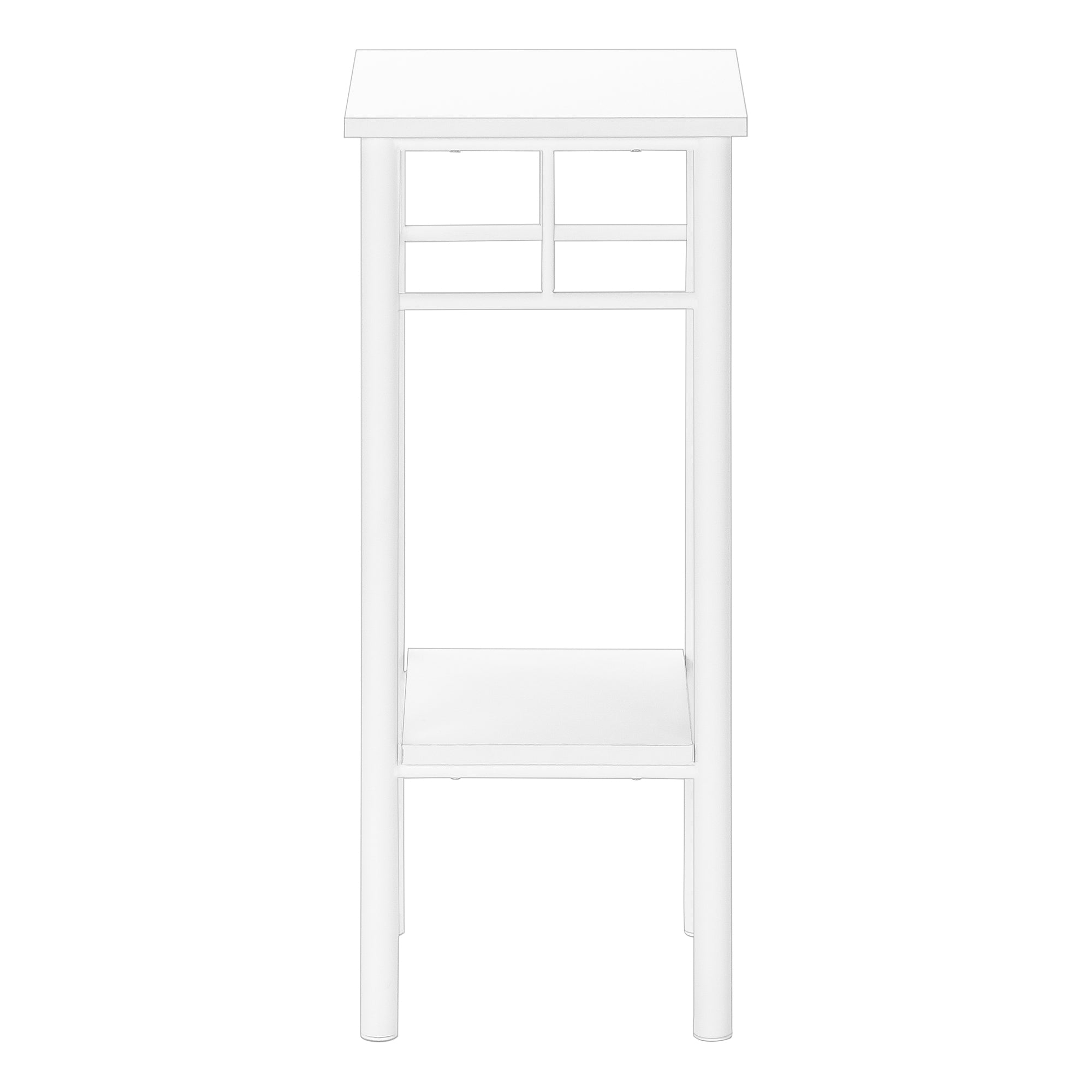 ACCENT TABLE - 28""H / WHITE / WHITE METAL