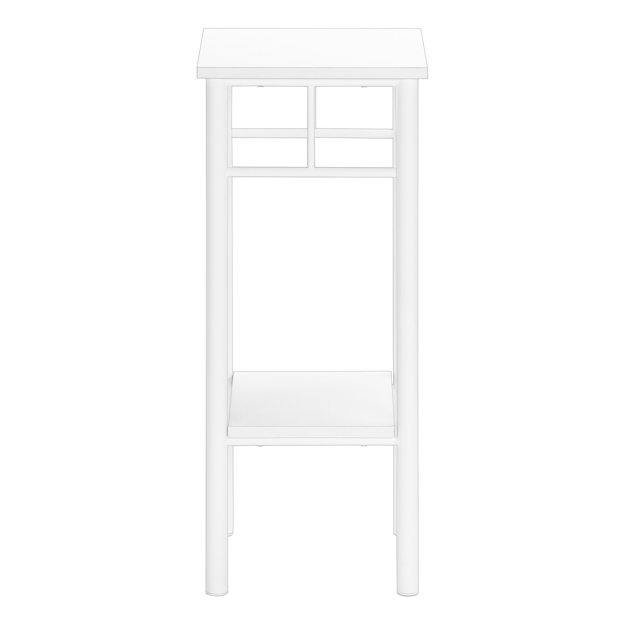ACCENT TABLE - 28""H / WHITE / WHITE METAL