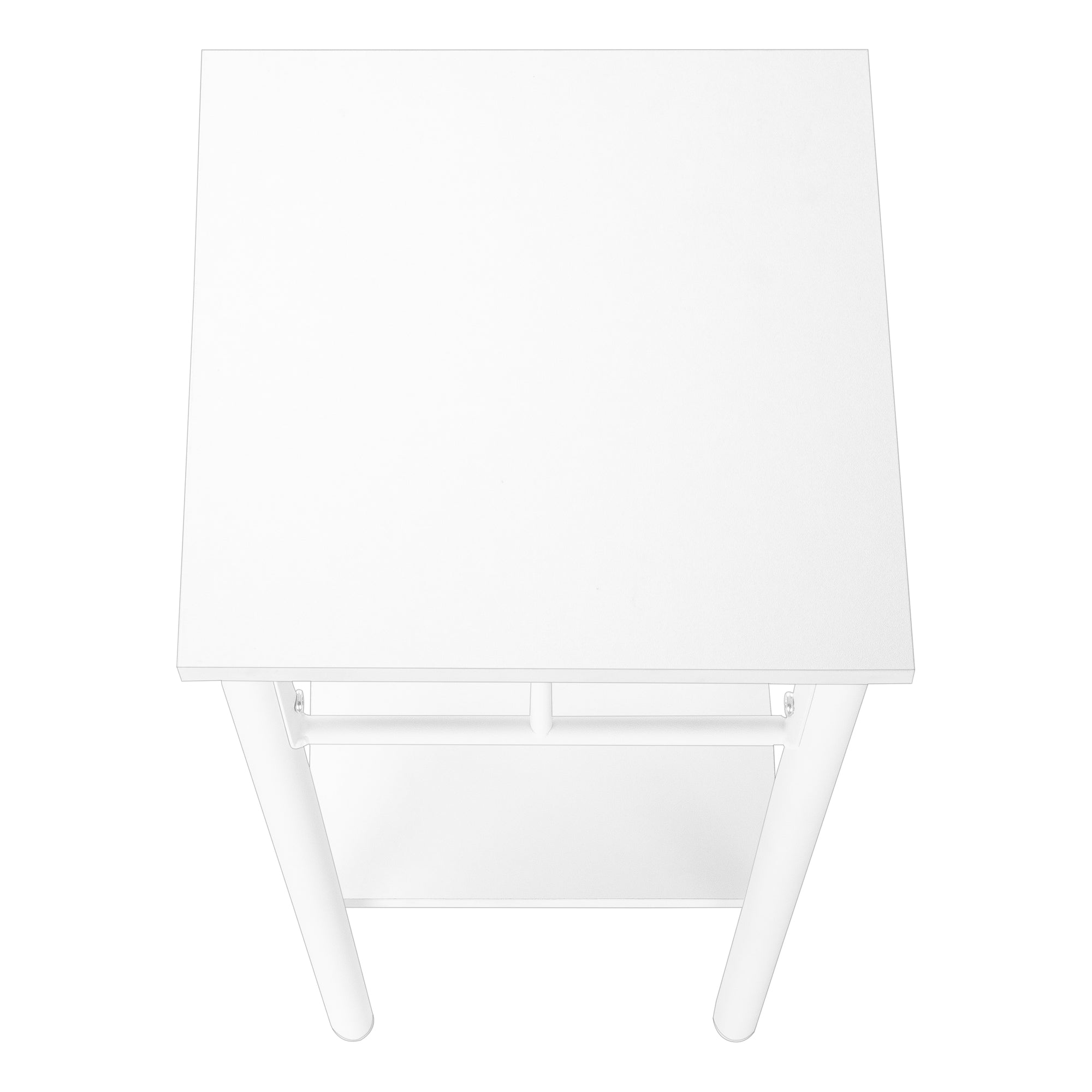 ACCENT TABLE - 28""H / WHITE / WHITE METAL