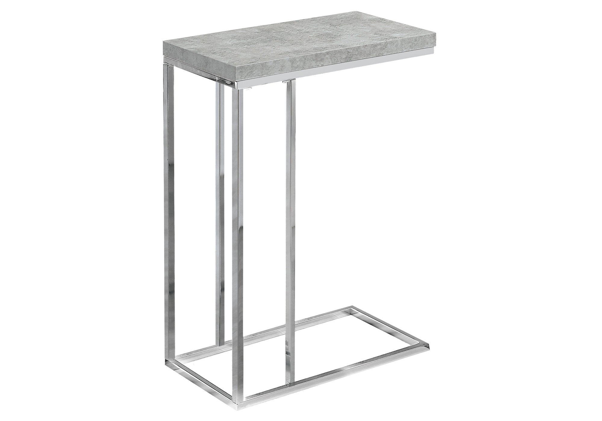 ACCENT TABLE - GREY CEMENT WITH CHROME METAL