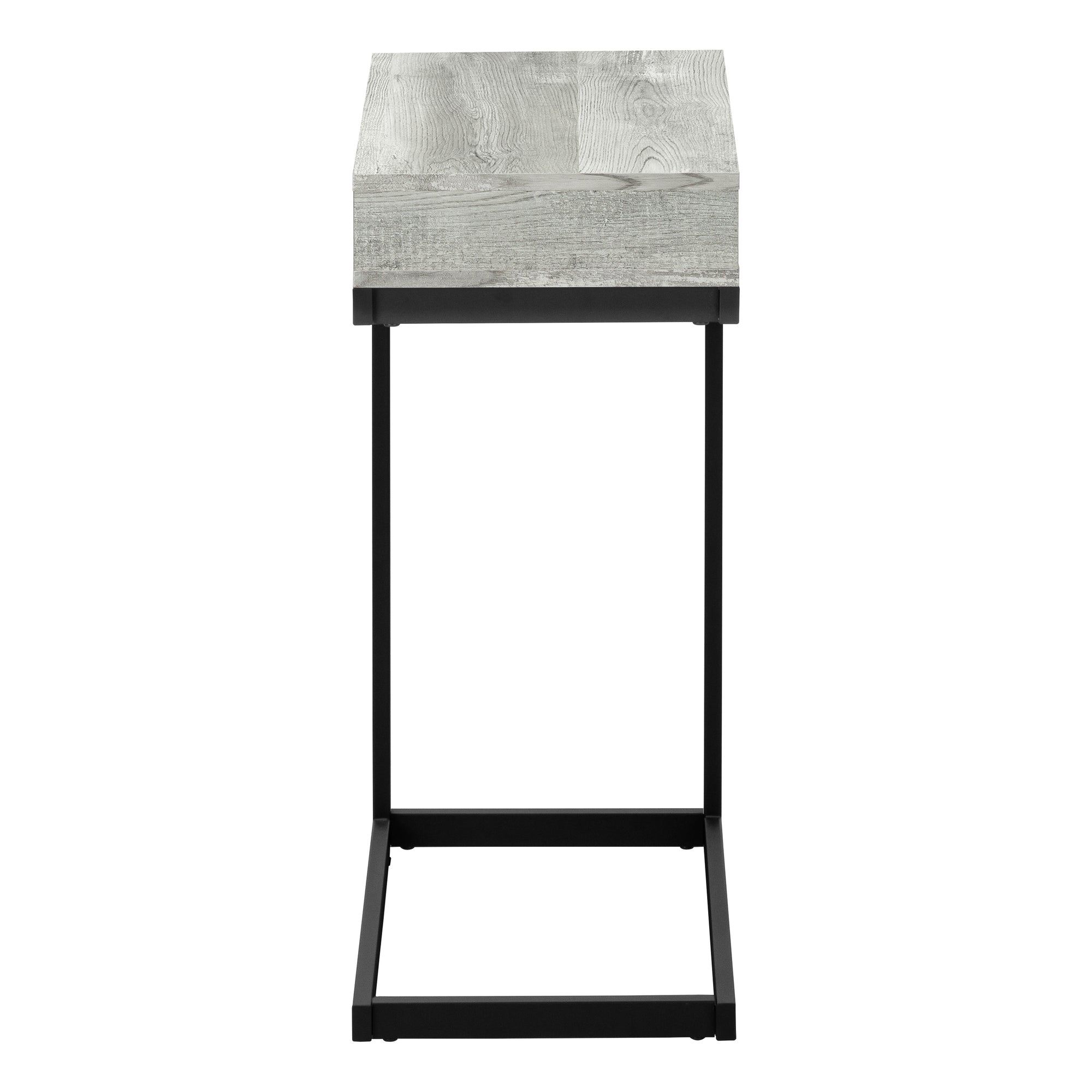 ACCENT TABLE - GREY RECLAIMED WOOD-LOOK / BLACK / DRAWER