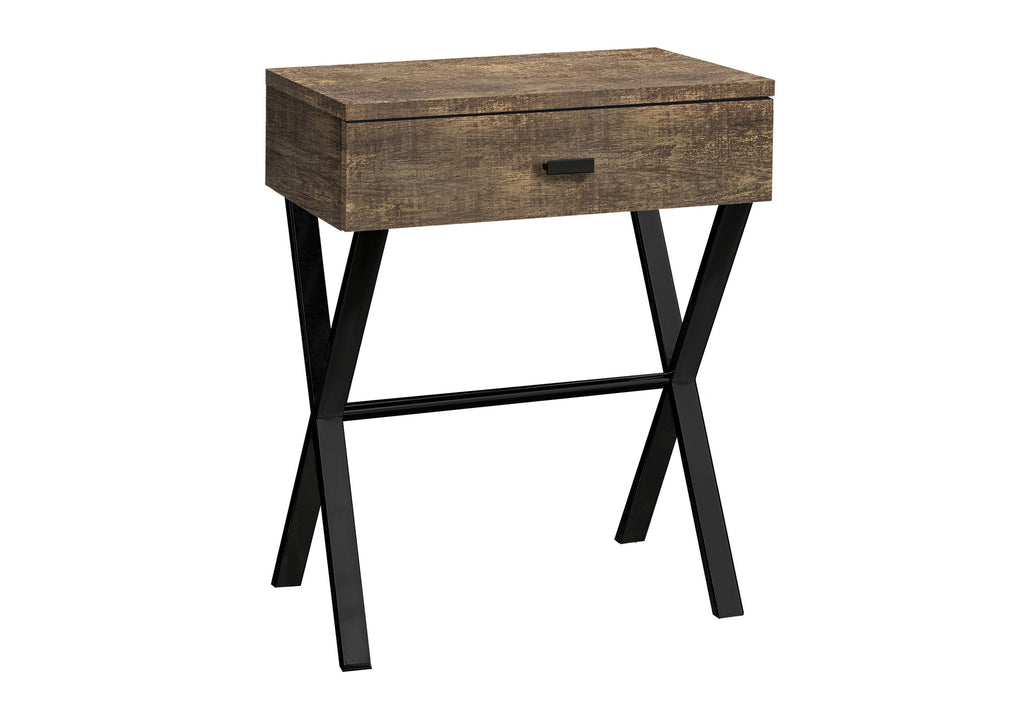 ACCENT TABLE - 24""H / BROWN RECLAIMED WOOD / BLACK METAL
