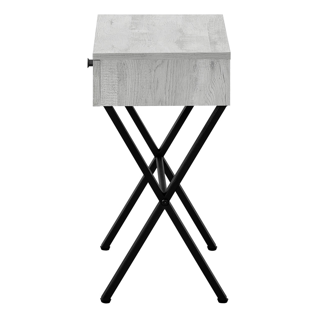 ACCENT TABLE - 24""H / GREY RECLAIMED WOOD / BLACK METAL