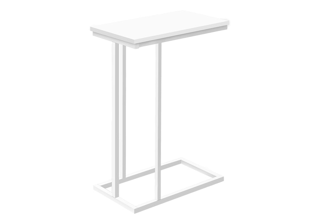 ACCENT TABLE - 25""H /WHITE / WHITE METAL