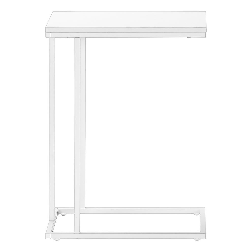 ACCENT TABLE - 25""H /WHITE / WHITE METAL