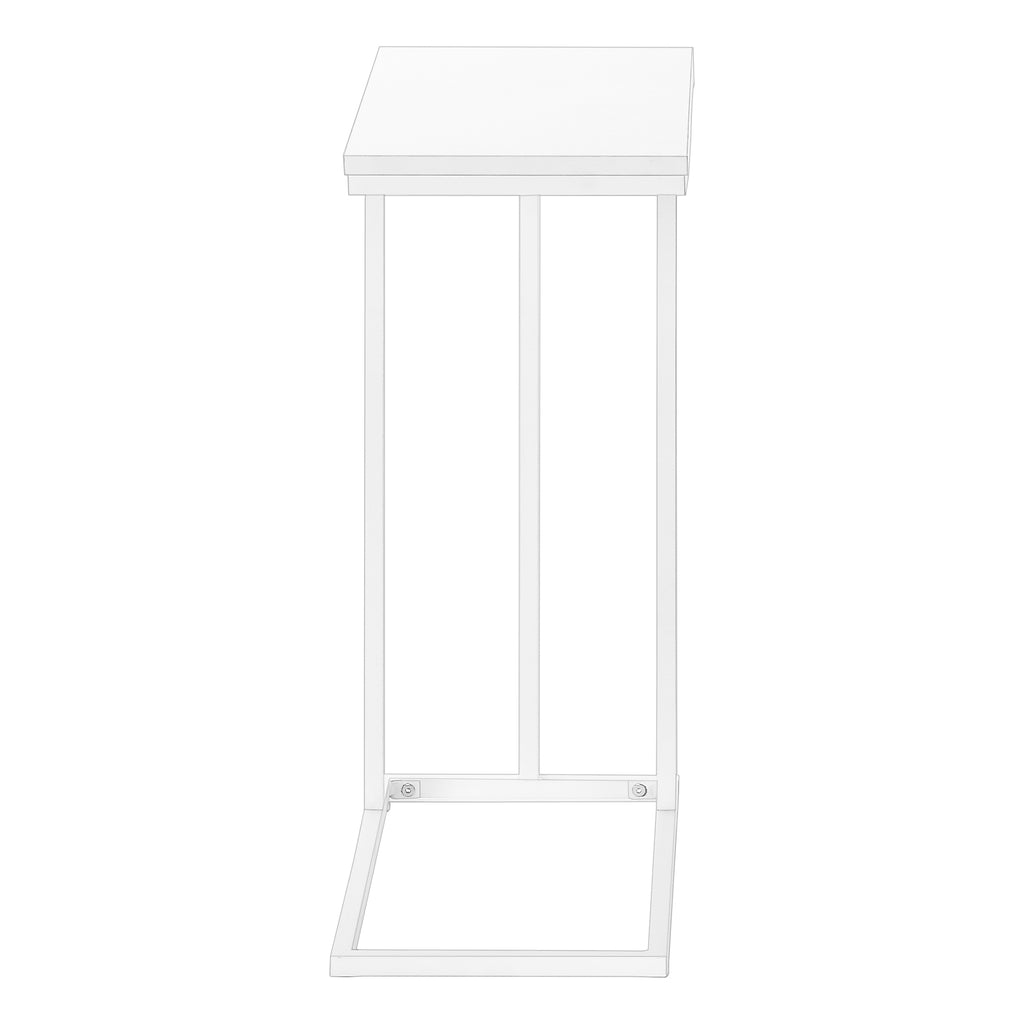 ACCENT TABLE - 25""H /WHITE / WHITE METAL