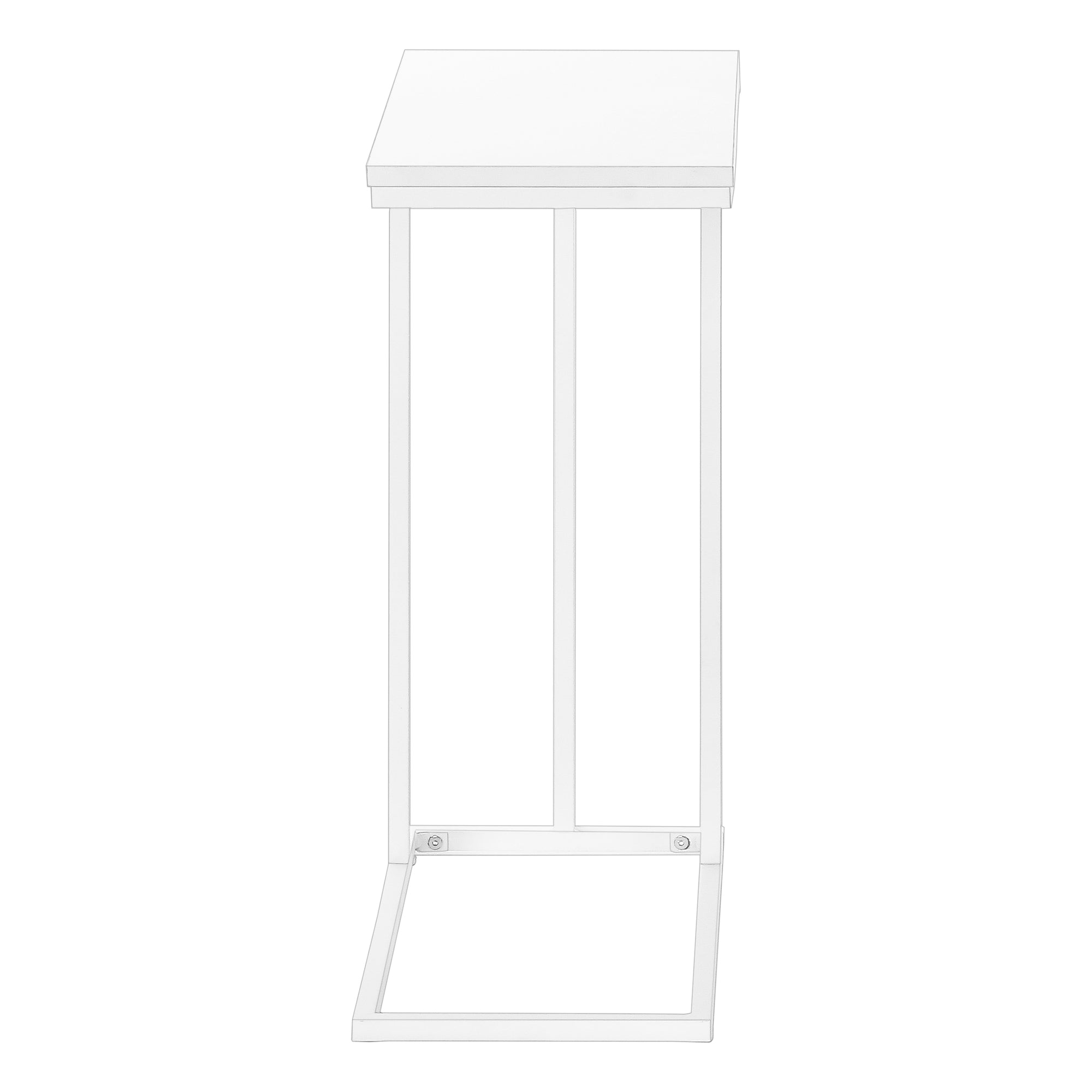 ACCENT TABLE - 25""H /WHITE / WHITE METAL
