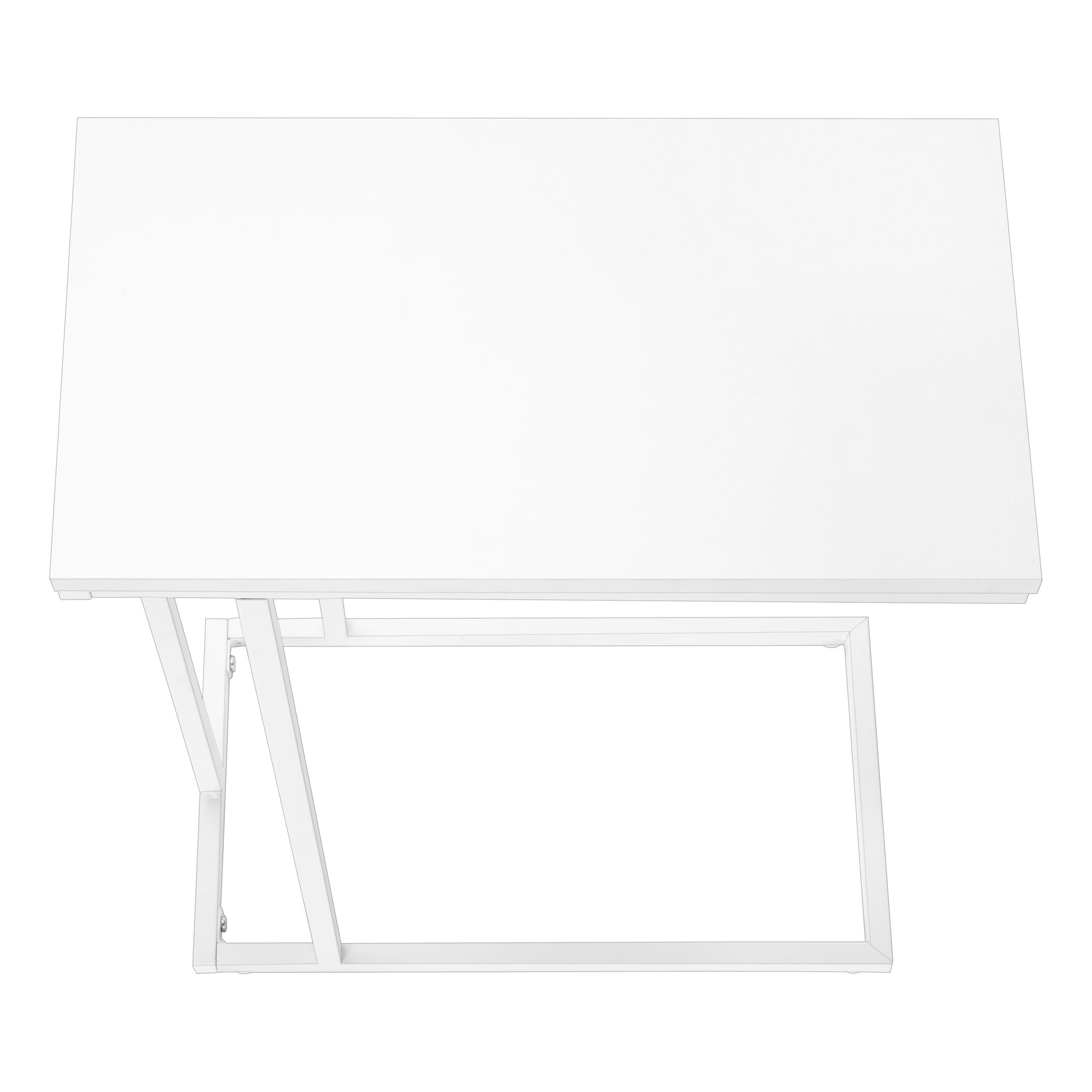 ACCENT TABLE - 25""H /WHITE / WHITE METAL