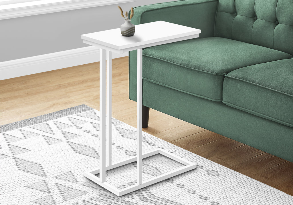 ACCENT TABLE - 25""H /WHITE / WHITE METAL