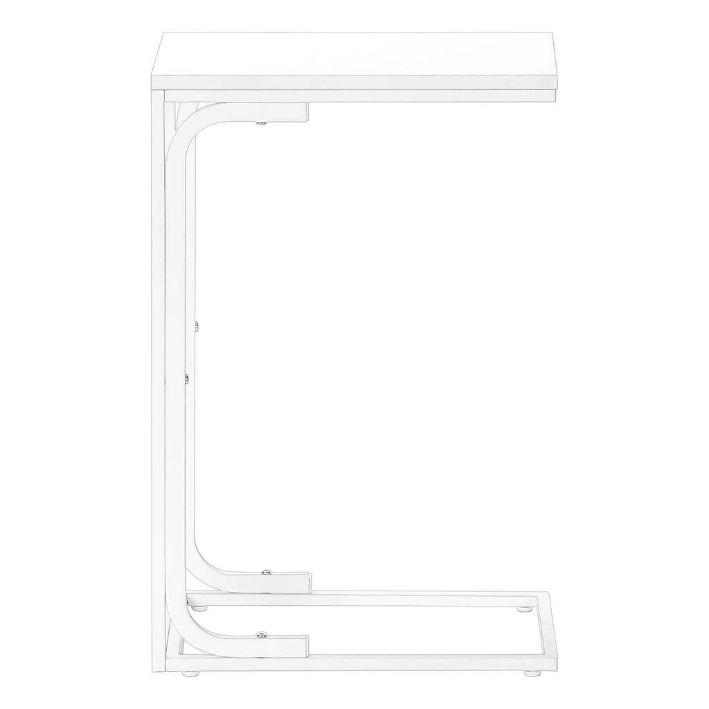ACCENT TABLE - 25""H /WHITE / WHITE METAL