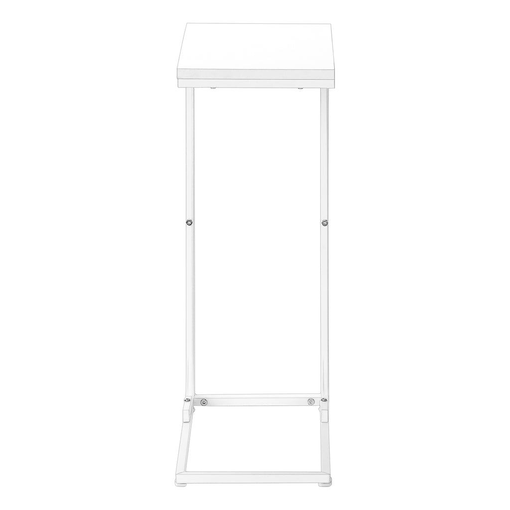 ACCENT TABLE - 25""H /WHITE / WHITE METAL