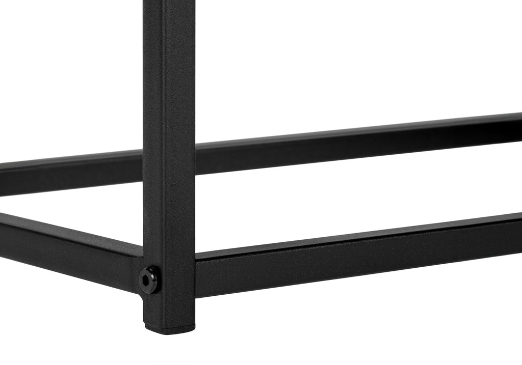 ACCENT TABLE - 22""H / DARK TAUPE / BLACK METAL