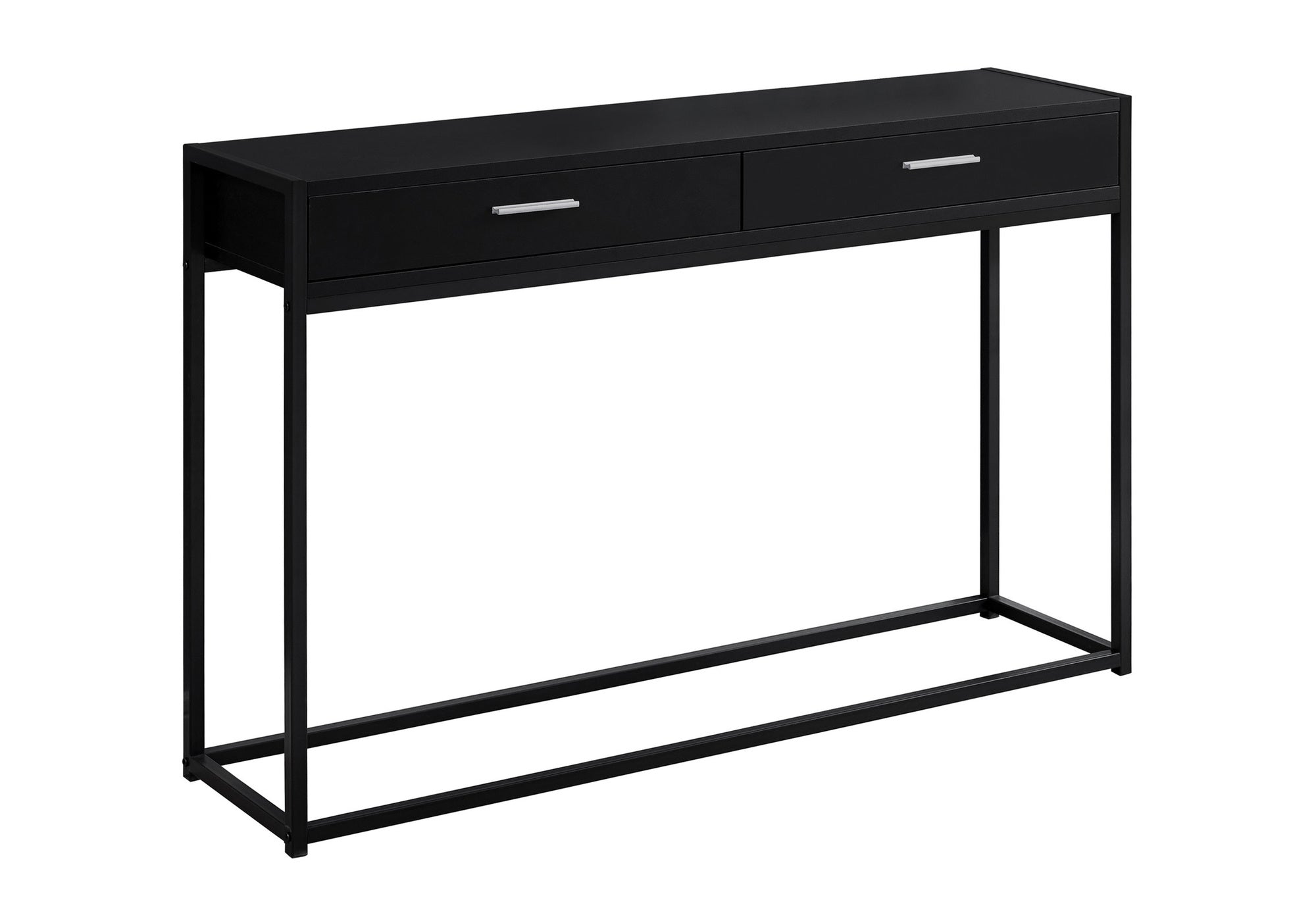 ACCENT TABLE - 48""L / BLACK / BLACK METAL HALL CONSOLE