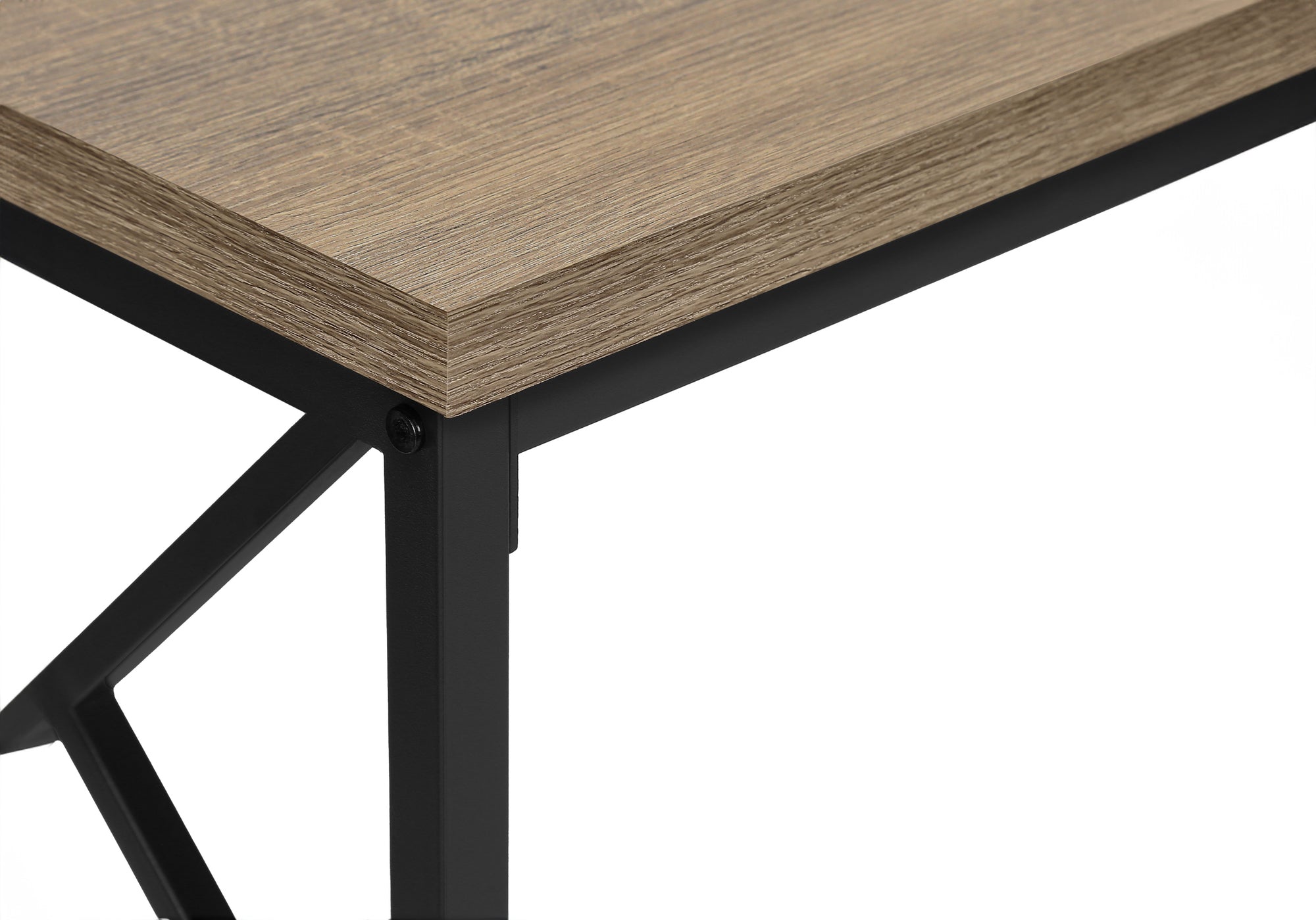 ACCENT TABLE - 44""L / TAUPE / BLACK METAL HALL CONSOLE