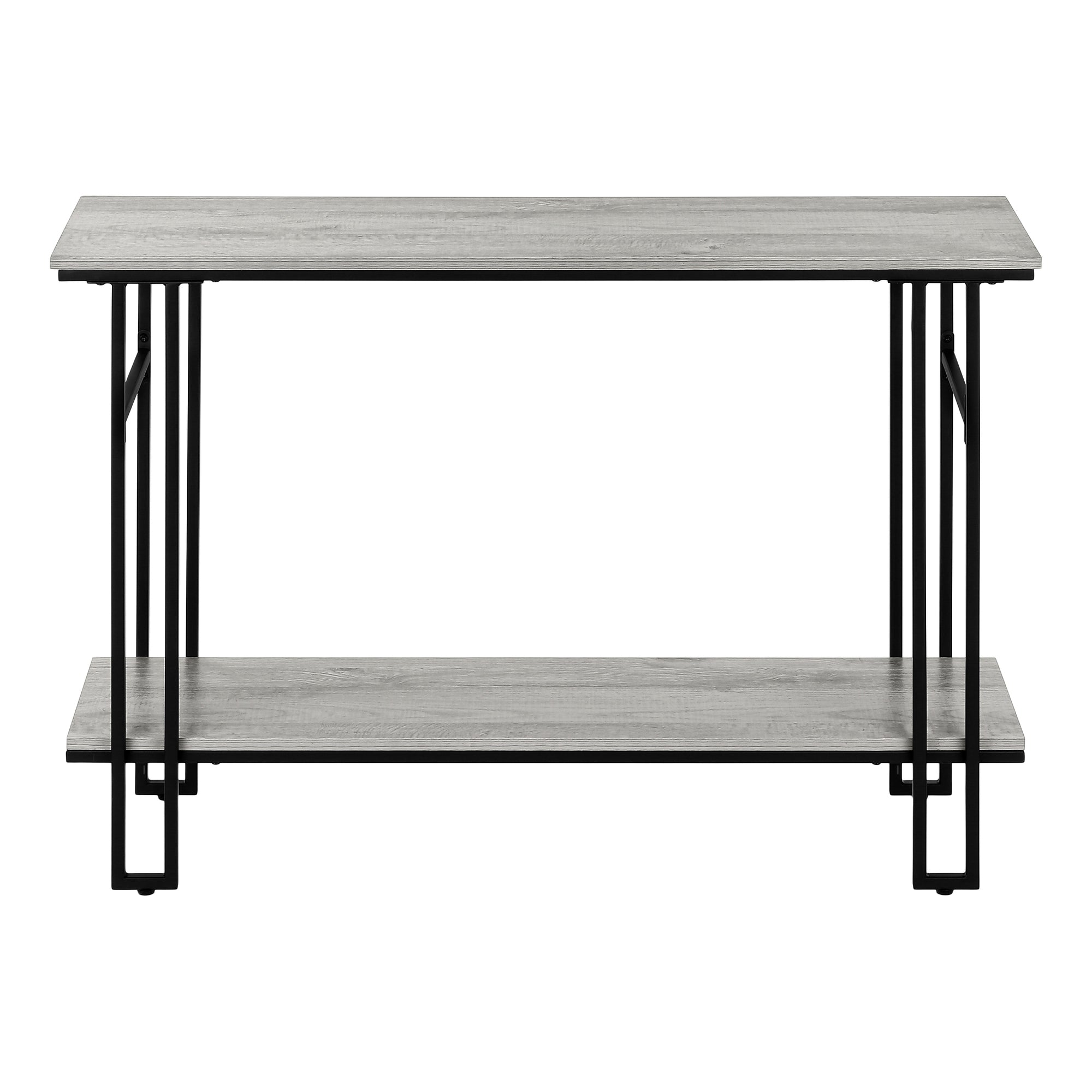 ACCENT TABLE - 48""L / GREY / BLACK METAL HALL CONSOLE