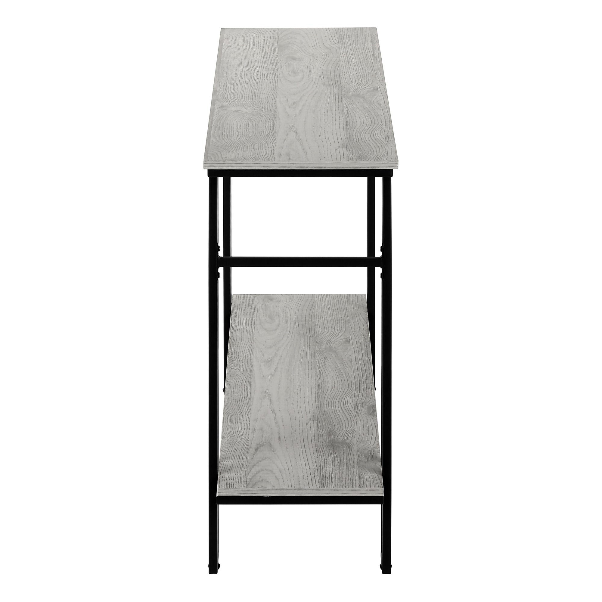ACCENT TABLE - 48""L / GREY / BLACK METAL HALL CONSOLE