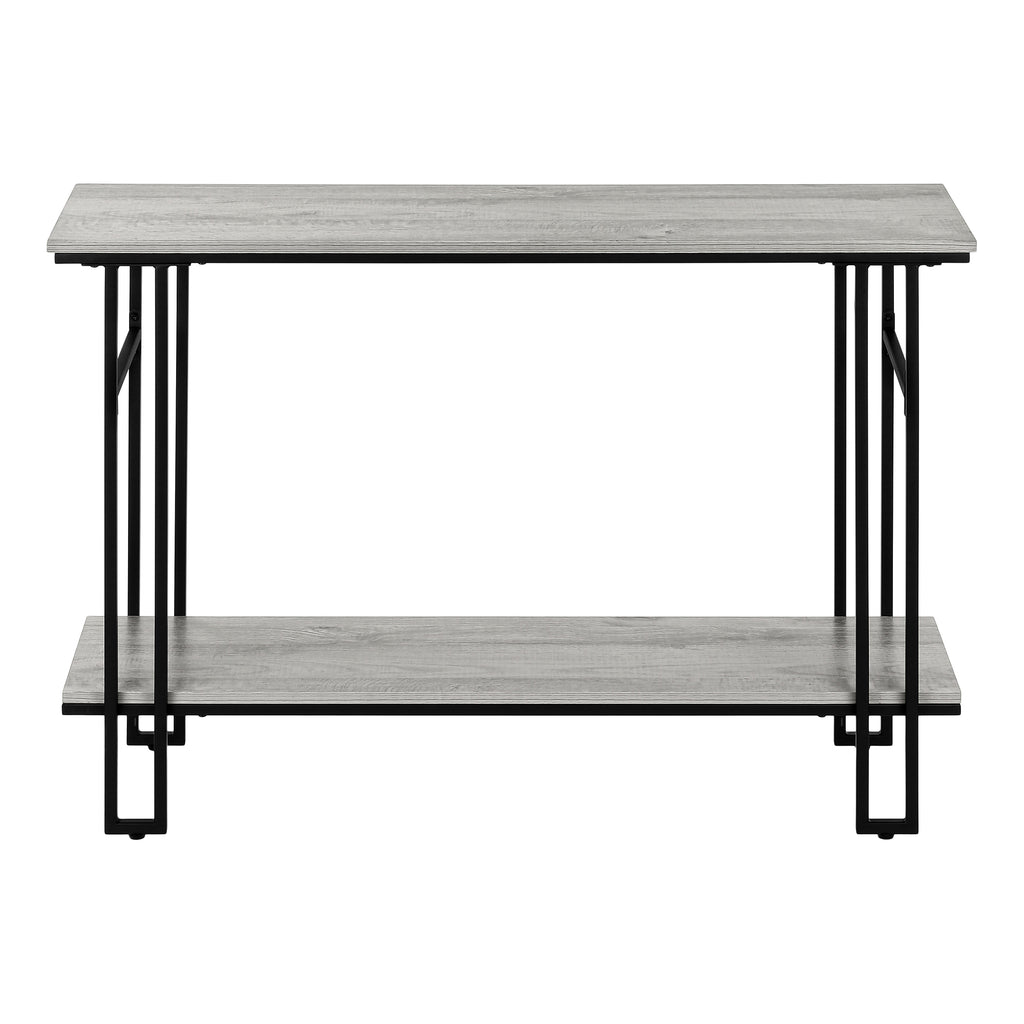 ACCENT TABLE - 48""L / GREY / BLACK METAL HALL CONSOLE