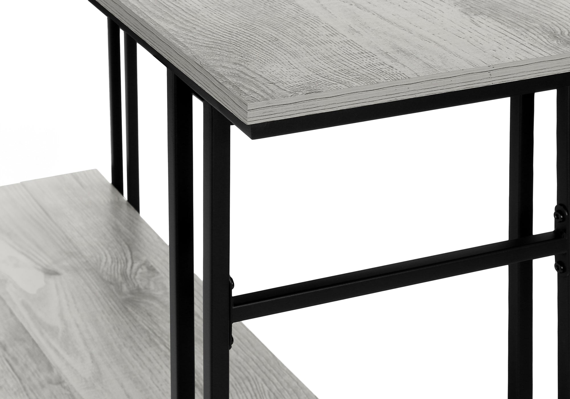 ACCENT TABLE - 48""L / GREY / BLACK METAL HALL CONSOLE