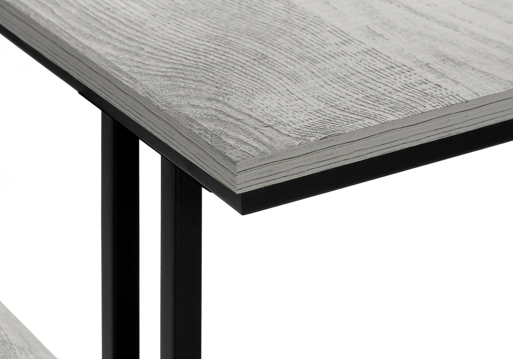ACCENT TABLE - 48""L / GREY / BLACK METAL HALL CONSOLE