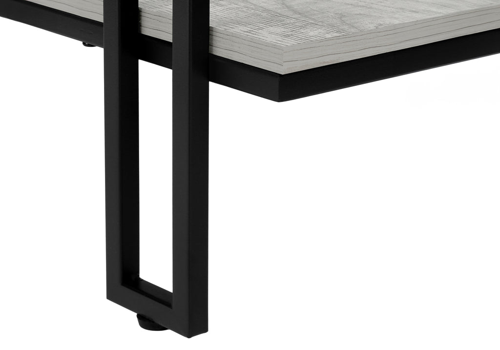 ACCENT TABLE - 48""L / GREY / BLACK METAL HALL CONSOLE