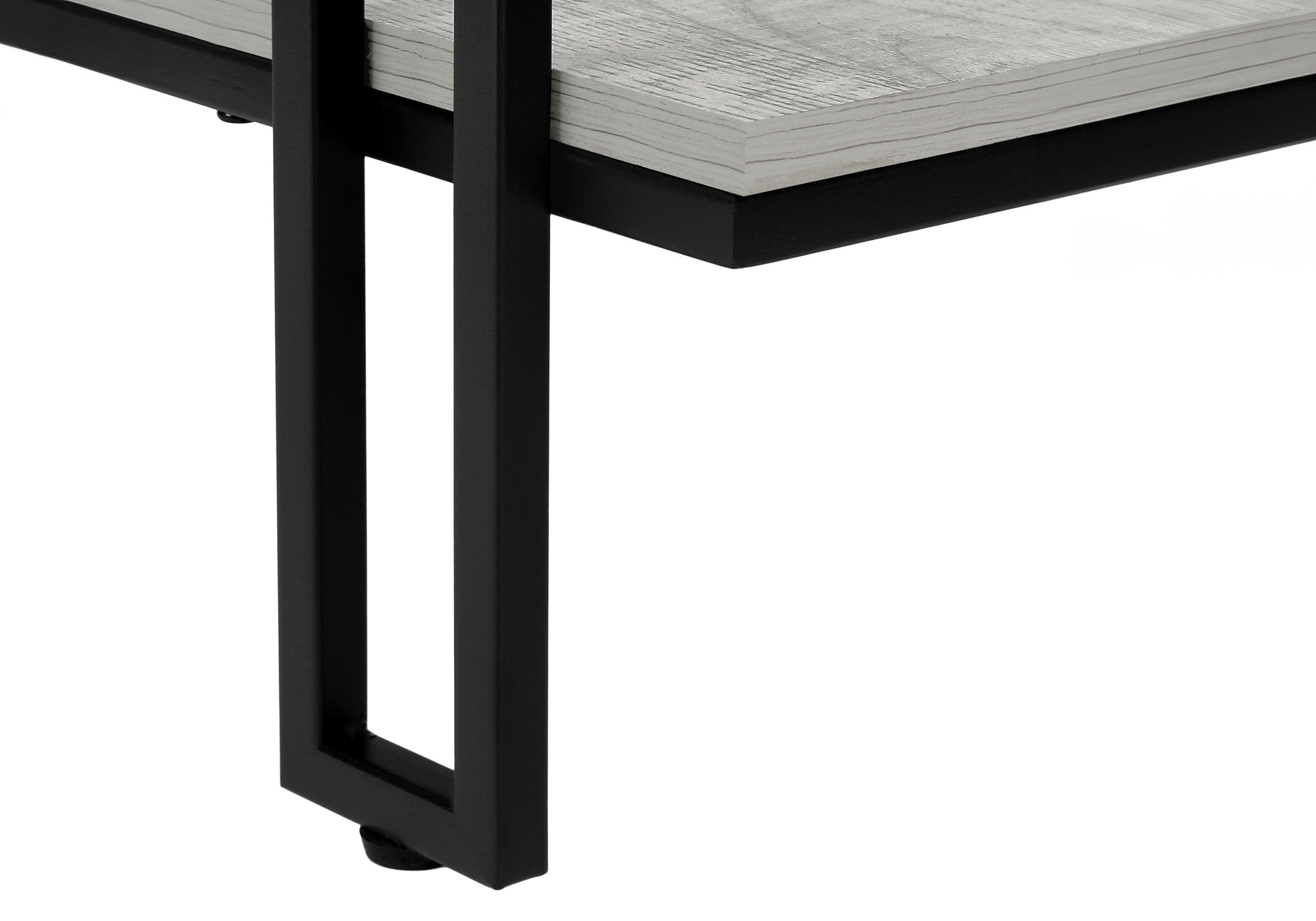 ACCENT TABLE - 48""L / GREY / BLACK METAL HALL CONSOLE