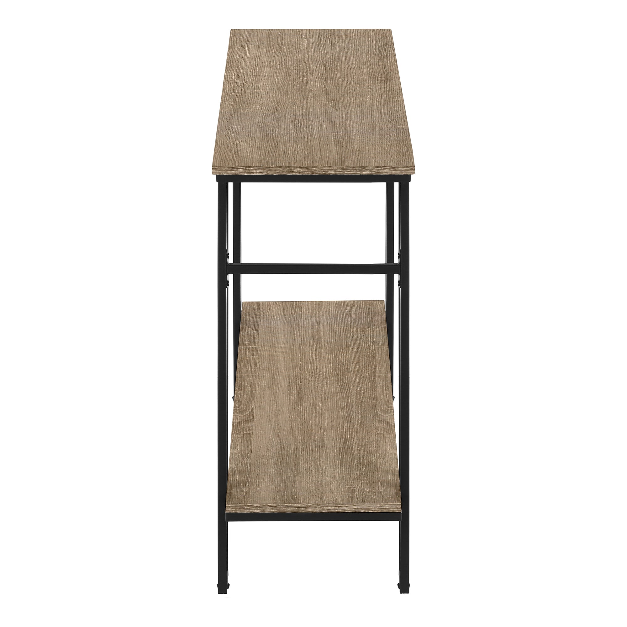 ACCENT TABLE - 48""L / TAUPE / BLACK METAL HALL CONSOLE