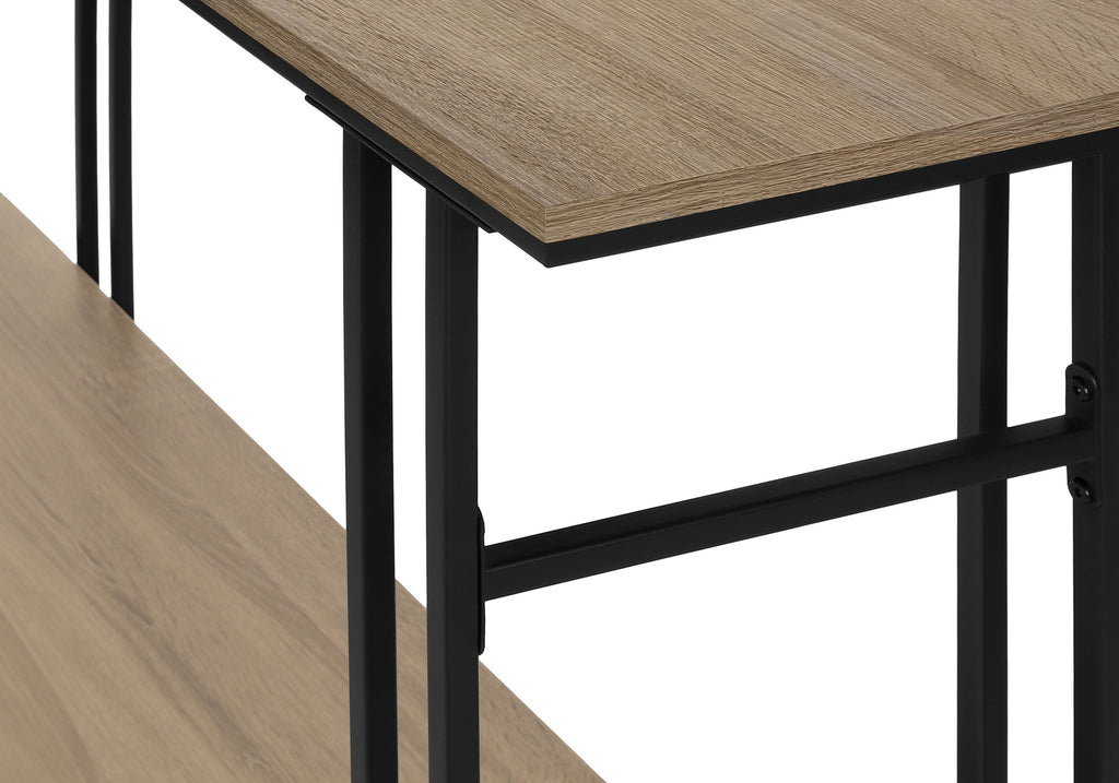 ACCENT TABLE - 48""L / TAUPE / BLACK METAL HALL CONSOLE