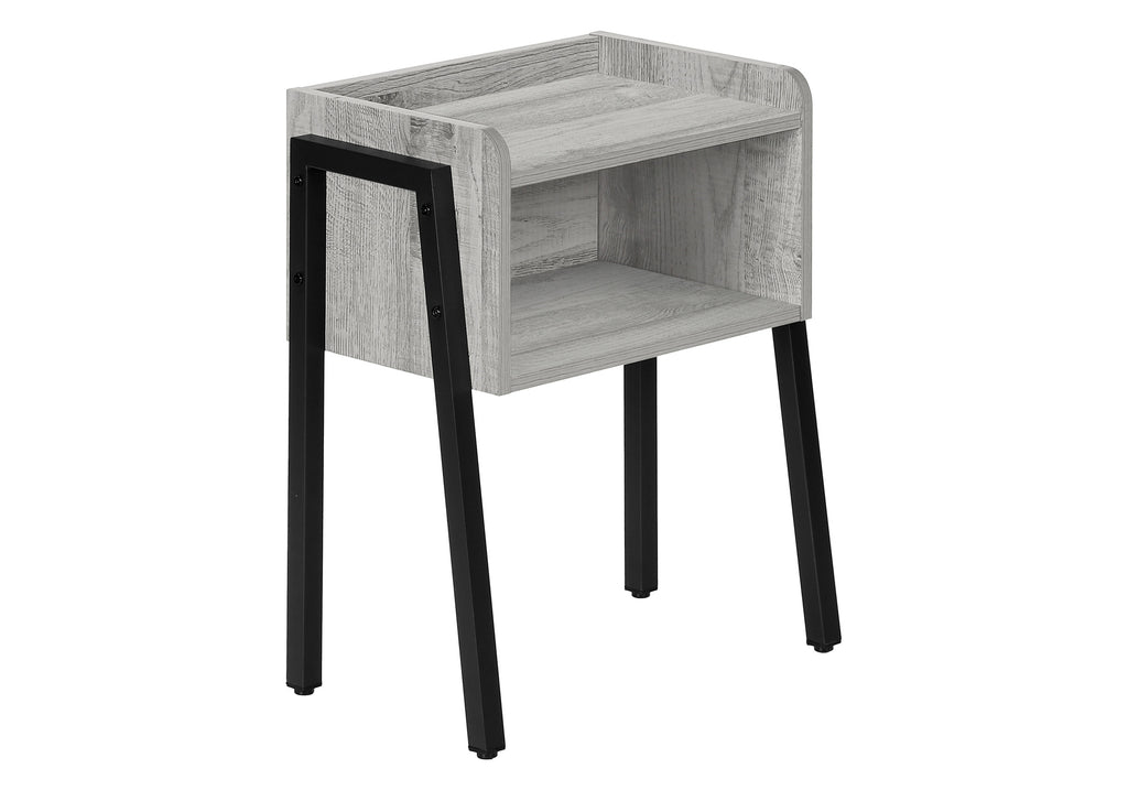 ACCENT TABLE - 23""H / GREY / BLACK METAL