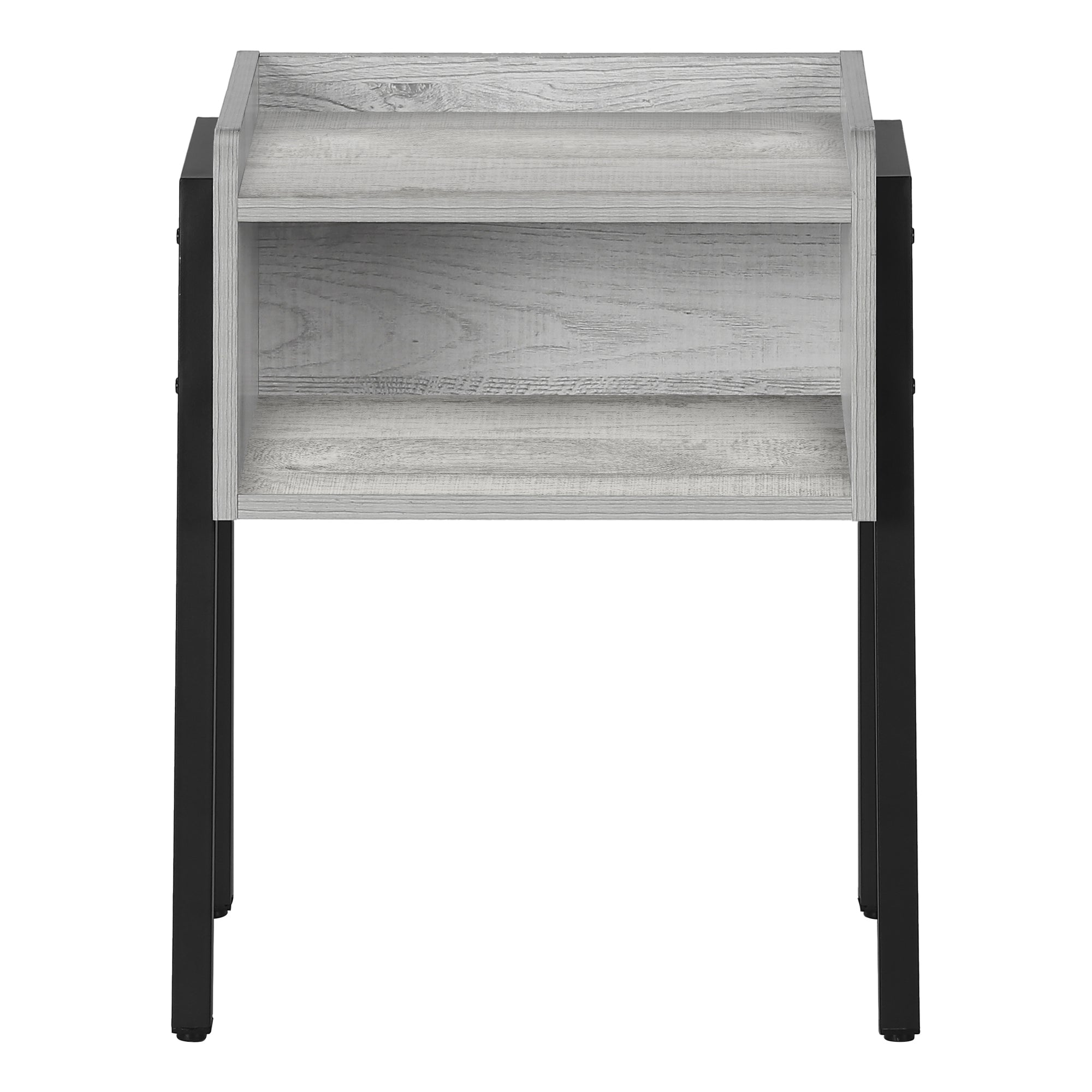 ACCENT TABLE - 23""H / GREY / BLACK METAL