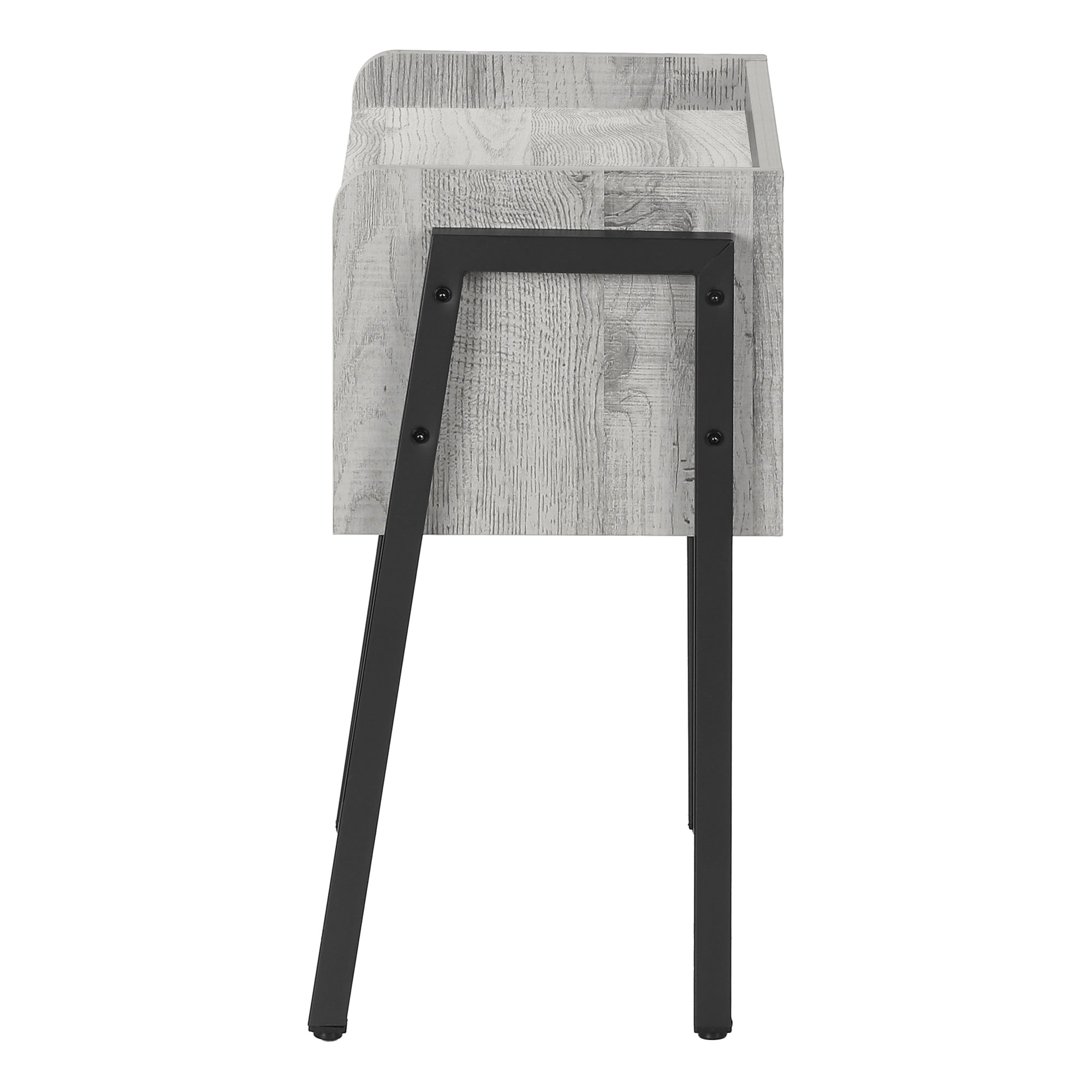ACCENT TABLE - 23""H / GREY / BLACK METAL