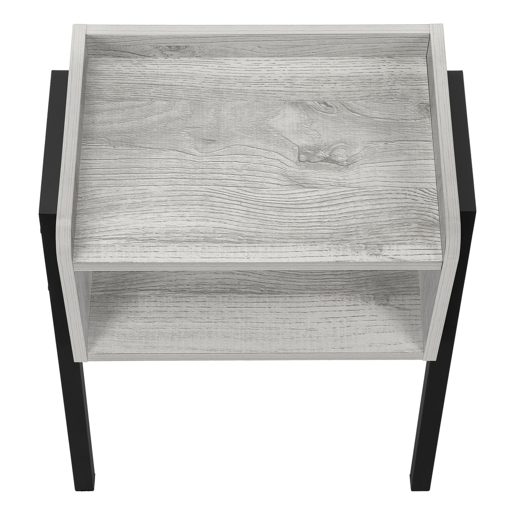 ACCENT TABLE - 23""H / GREY / BLACK METAL