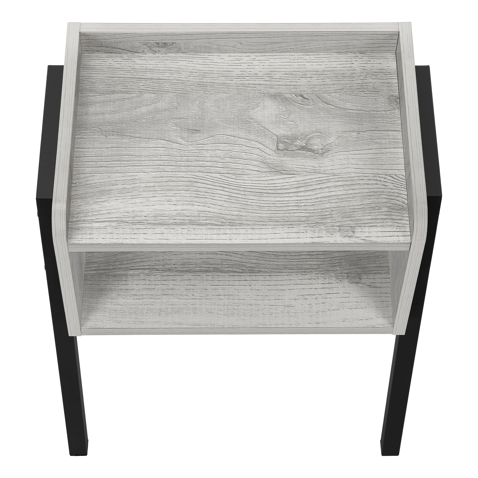 ACCENT TABLE - 23""H / GREY / BLACK METAL