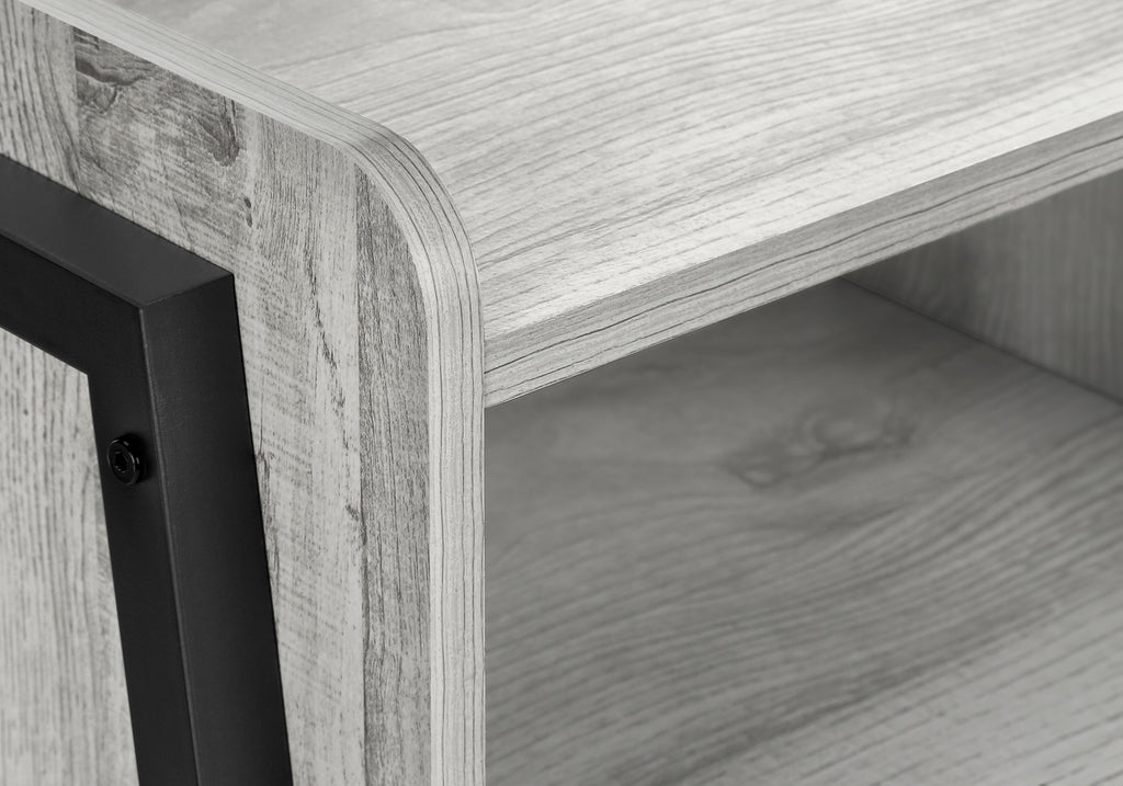 ACCENT TABLE - 23""H / GREY / BLACK METAL