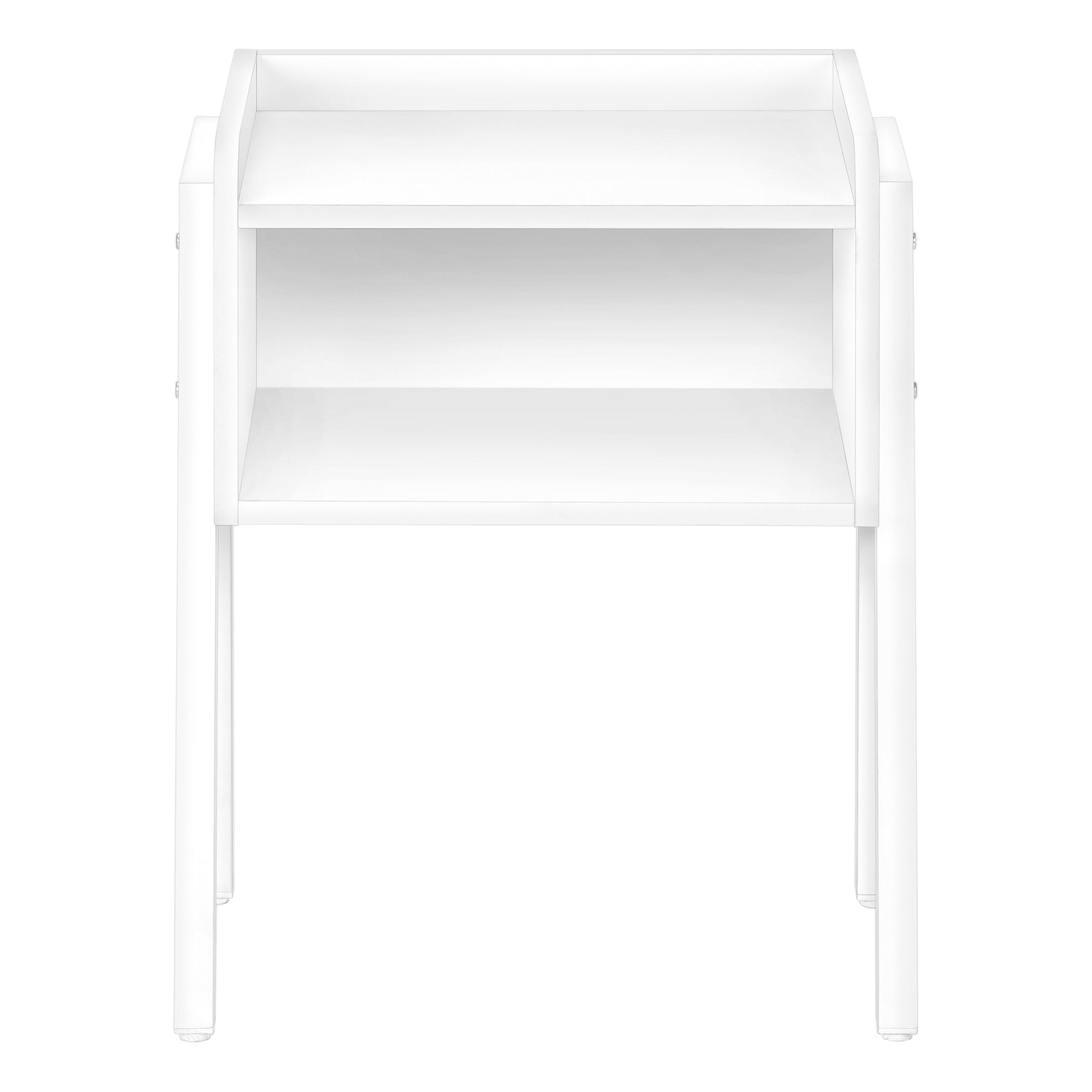 ACCENT TABLE - 23""H / WHITE / WHITE METAL